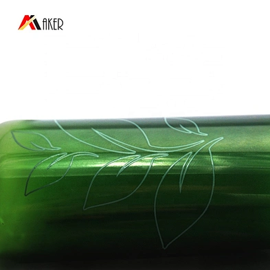 Empty 80ml round green silk printing PET plastic liquid facial toner cosmetic bottle with flip top cap
