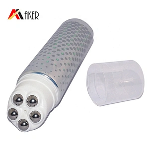 Custom 200ml Aluminum Round Cosmetic Roll Massage Tube for Eye Cream Facial Foam Hand Cream