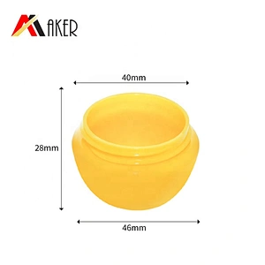 Factory supply new design empty yellow plastic 20g pp cream jar with cap