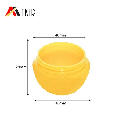Factory supply new design empty yellow plastic 20g pp cream jar with cap