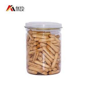 Factory supply wholesale price empty PET clear plastic jar container 500ml for food