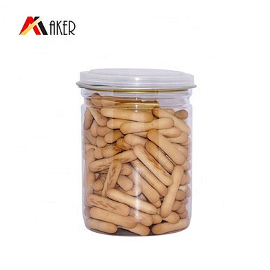 Factory supply wholesale price empty PET clear plastic jar container 500ml for food