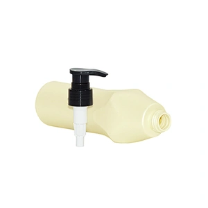 300 ml milk plastic hdpe shampoo body lotion bottle with black 24/410 lotion pump