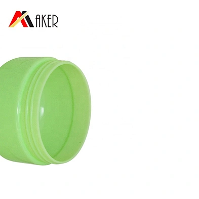 Factory wholesale 20g green PP plastic cosmetic face cream jar packaging with plastic screw lid and clear inner cap