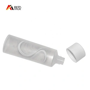 Custom design 35ml round clear cosmetic hand cream plastic tube packaging with screw cap