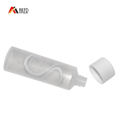 Custom design 35ml round clear cosmetic hand cream plastic tube packaging with screw cap