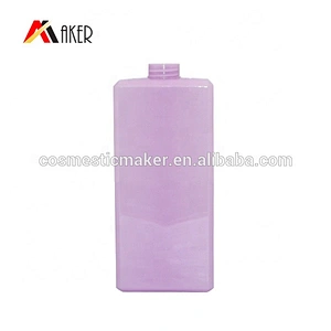 Customized color 500ml square PETG plastic shampoo bottle with lotion pump