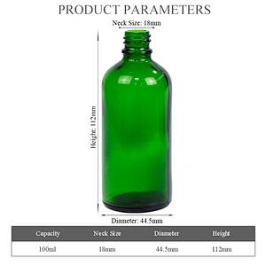 wholesale personal care empty packaging 100ml skin care serum glass dropper green bottle