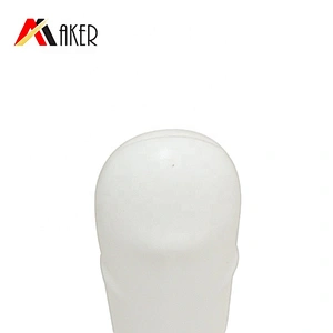Unique oval white 130ml empty PE plastic cosmetic sunscreen lotion bottle with flip top cap and inner plug