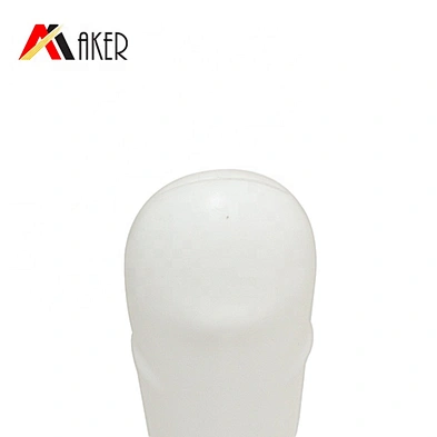 Unique oval white 130ml empty PE plastic cosmetic sunscreen lotion bottle with flip top cap and inner plug