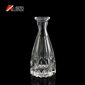 Wholesale empty 50ml engraving fragrance cosmetic aroma reed diffuser glass bottle