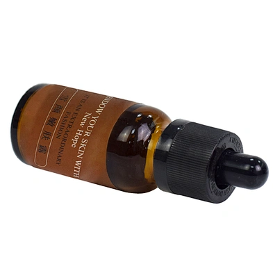 amber black 15ml 20ml personal care glass packaging skin care serum dropper hot stamping label glass bottle