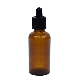 50ml amber black essential oil glass bottle personal care packaging skin care dropper bottle wholesale serum bottle