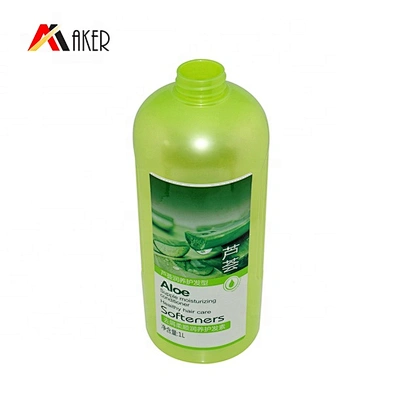 Hot selling large volume green round 1000 ml PET plastic shampoo bottle with lotion pump