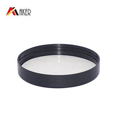 Eco-friendly empty 200g Solid white plastic pet cosmetic cream jar with black matte lid