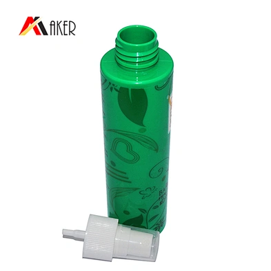 Custom Green Plastic 150ml PET Mini Emty Spray Bottle with Sprayer for Cosmetics