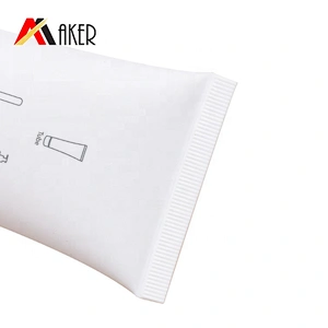 Wholesale empty 50ml white oval LDPE plastic cosmetic hand cream tube packaging with plastic flip top cap