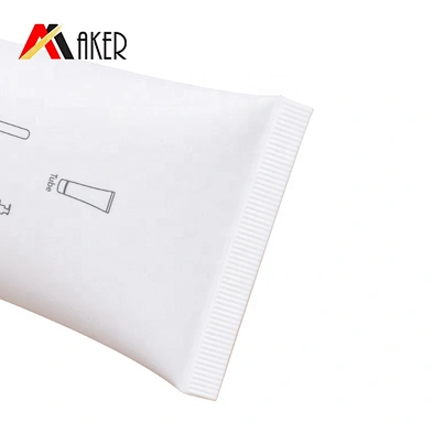 Wholesale empty 50ml white oval LDPE plastic cosmetic hand cream tube packaging with plastic flip top cap