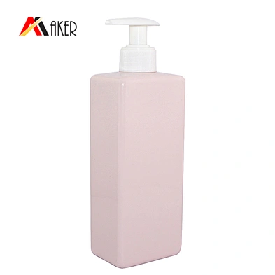 empty 450ml pink plastic pet beauty packaging body wash bottle