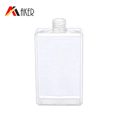 2020 New arrival PETG 300ml empty square shape cosmetic plastic bottle with cap for makeup remover