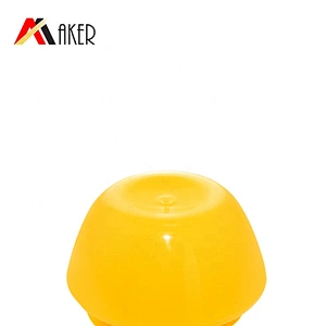 Custom 5g Yellow Oval PP Plastic Empty lip scrub jars with screw cap