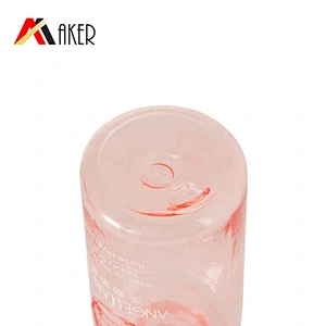High quality luxury semi-transparent pink 35ml plastic PET bottle for skincare toner serum