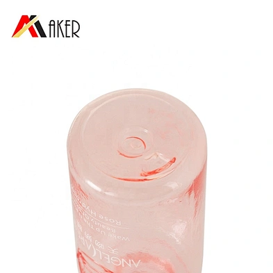 High quality luxury semi-transparent pink 35ml plastic PET bottle for skincare toner serum