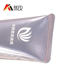 Luxury round 100ml cosmetic hand cream silver aluminum laminate ABL tube packaging with screw cap