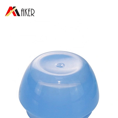 Small MOQ 10ml blue oval single wall plastic cosmetic lip balm pp plastic jar with screw cap