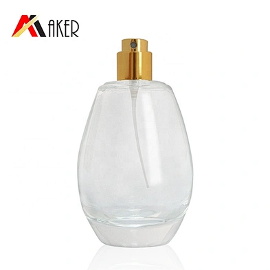 2020 New arrival luxury design glass round shape perfume bottle 50ml