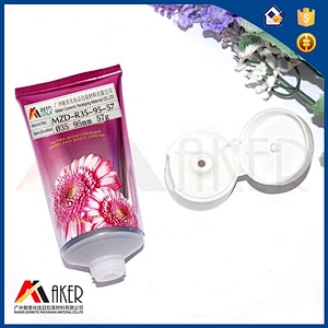Hot sale new design 60ml LDPE pink empty skin care cream plastic tube