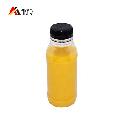 Customized Clear Plastic PET Beverage Bottle 300ml Water Bottle With Tamper Proof Cap