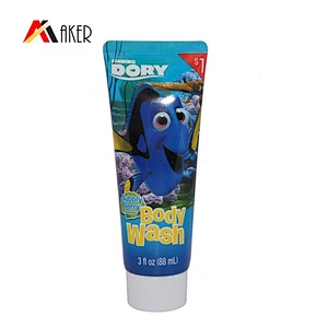 Colorful printing empty LDPE 100ml cosmetic plastic tube packaging with screw cap for skin care