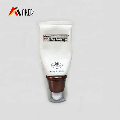 China supplier 50ml empty white plastic cosmetic packaging tube with airless pump
