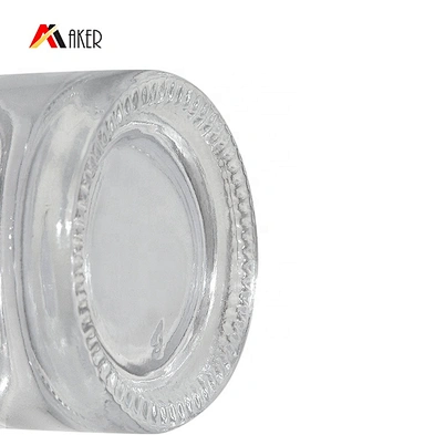 Custom transparent round 5ml small mini cosmetic cream glass jar with lid