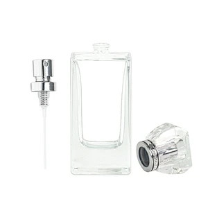 empty glass perfume bottle bouteille parfum 100ml 3oz personalised French perfume packaging mist spray bottle