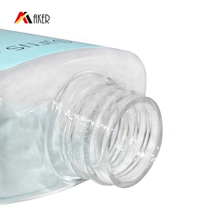 Wholesale square empty 300ml PET plastic cosmetic shower gel lotion pump bottle