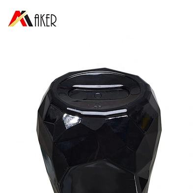 Special shape black luxury 500ml plastic pet shampoo bottle with black lotion pump