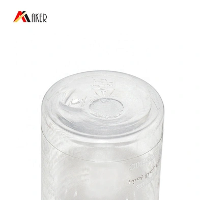 New design empty clear 20ml PET plastic cosmetic essential oil bottle with rosy plastic half ball shape screw cap