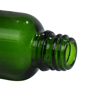 custom empty 30ml personal care packaging skin care serum dropper green glass essential oil bottle