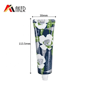 Wholesale 65ml round cosmetic hand cream silver aluminum ABL laminated tube packaging with screw cap