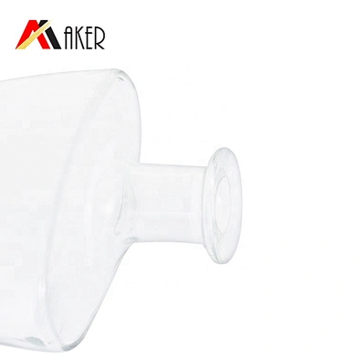 China factory empty customized unique shape clear crystal brandy XO wine glass bottle with cork