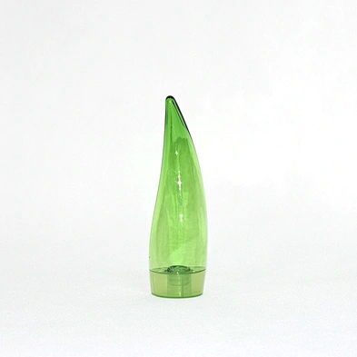 Peculiar green horn PET plastic squeeze bottle set with flip top cap
