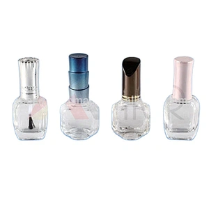 empty 5ml mini Square  Uv Gel Nail Polish Glass Bottle With Cap And Brush