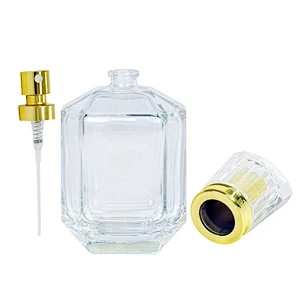 factory custom transparent frence classical luxe belle flacon parfum 100ml glass perfume bottle