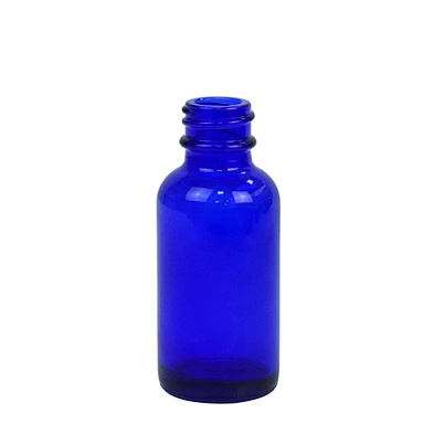 wholesale cheap empty 30ml blue cosmetic personal care packaging serum essential oil dropper glass bottle