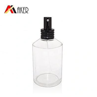 Hot sale custom 200ml painting purple glass toner bottle glass lotion bottle with gold aluminum mist sprayer or cream pump