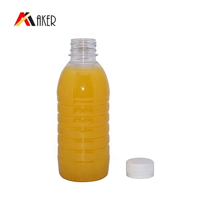 Wholesale 300ml clear empty PET plastic disposable water bottle juice bottle with plastic tamper proof screw cap