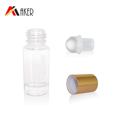 Aluminum Covered Bottle Cap Roll on Bottle Cover Gold with Plastic Roller Ball High Quality 16mm Screw Cap