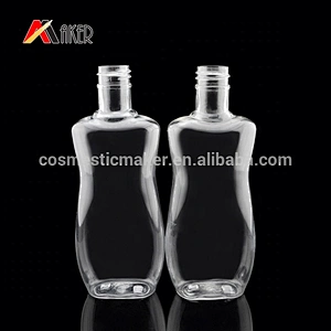Custom 120ml 4 oz PET Transparent Color Square Lotion Bottle with Screw Cap